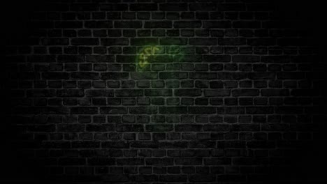 bebida de cóctel de neón tropical , en el fondo de la pared de ladrillo