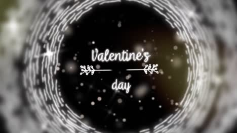 Animation-of-Valentines-Day-in-white-letters-on-a-black-background-