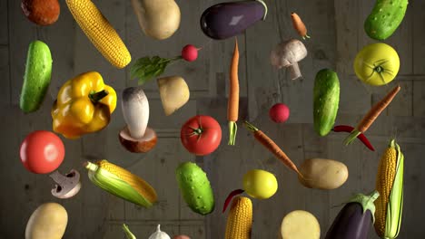 las verduras caen