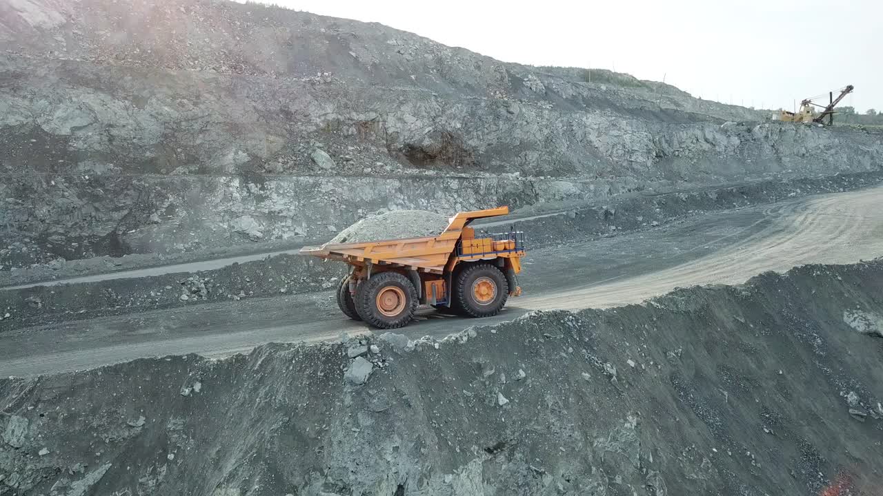 Mining Truck in Open-Pit Quarry