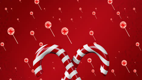 animation of falling lollipops over candy canes