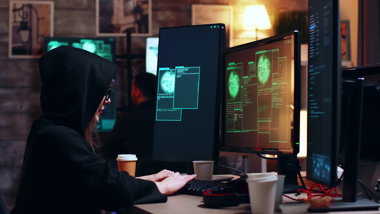 Zoom in shot organized cyber criminals