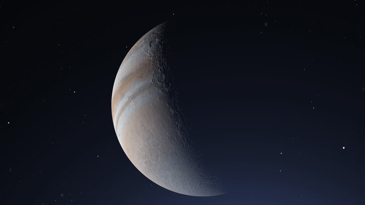 planeta júpiter moviéndose en el espacio