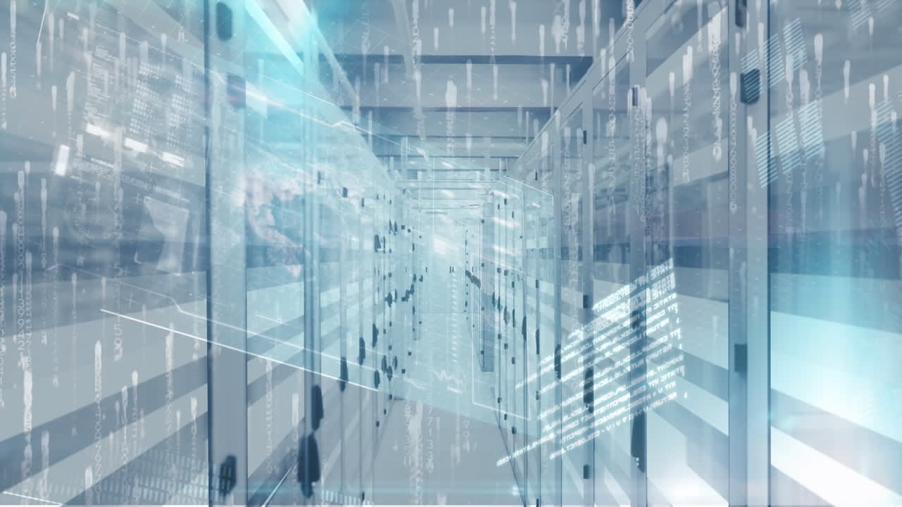 서버 위로 움직이는 불빛의 애니메이션