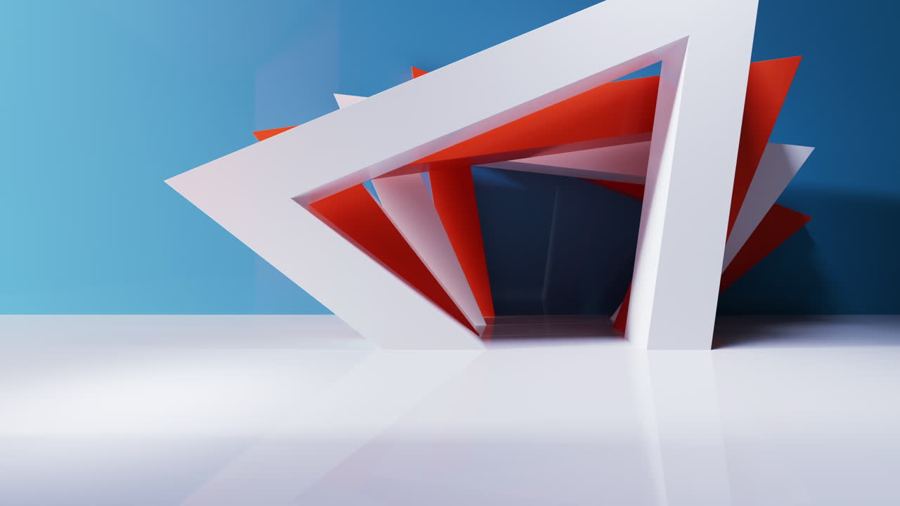 Abstract geometric interior structure, 3d rendering.