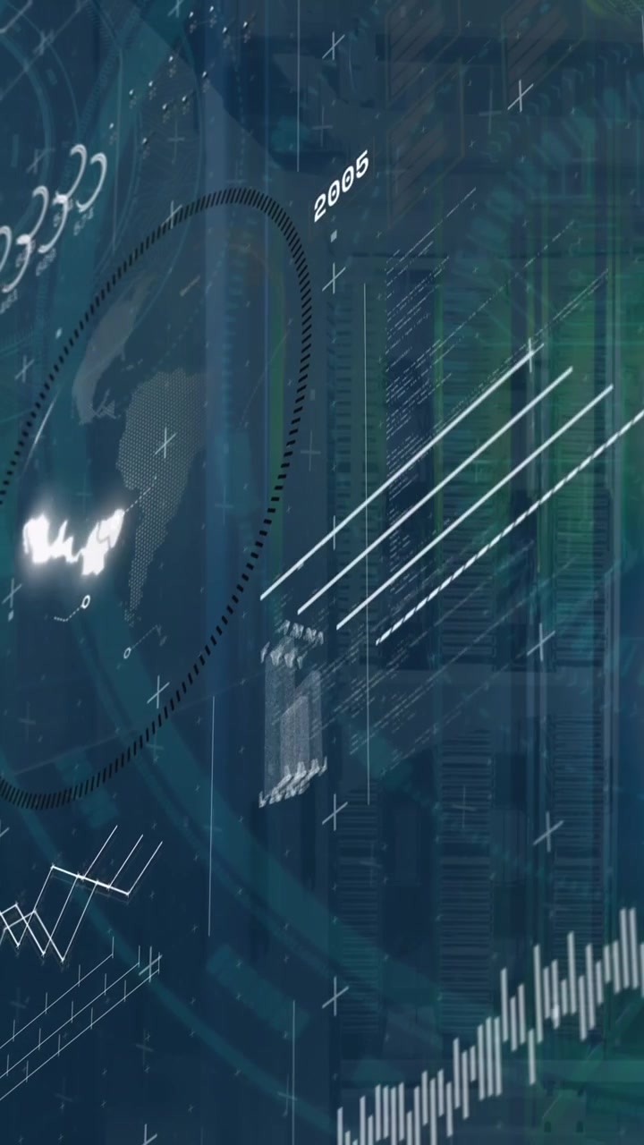 Animation of financial data processing over binary coding