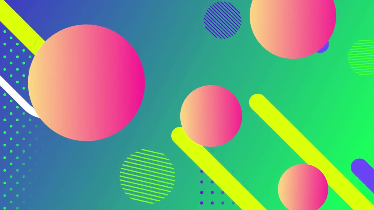formas geométricas y círculos en movimiento