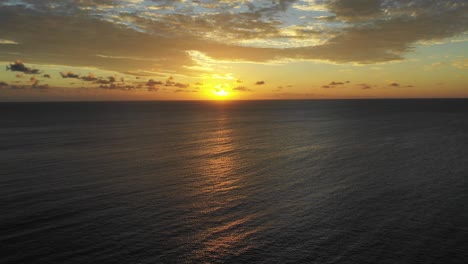 cook islands - aitutaki sunset over the ocean with the mavicpro2