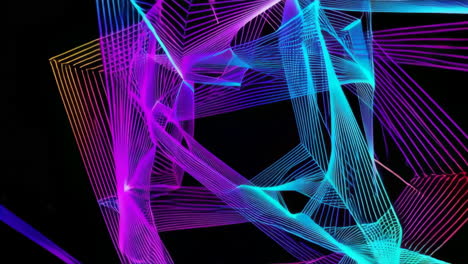 abstract geometric neon art