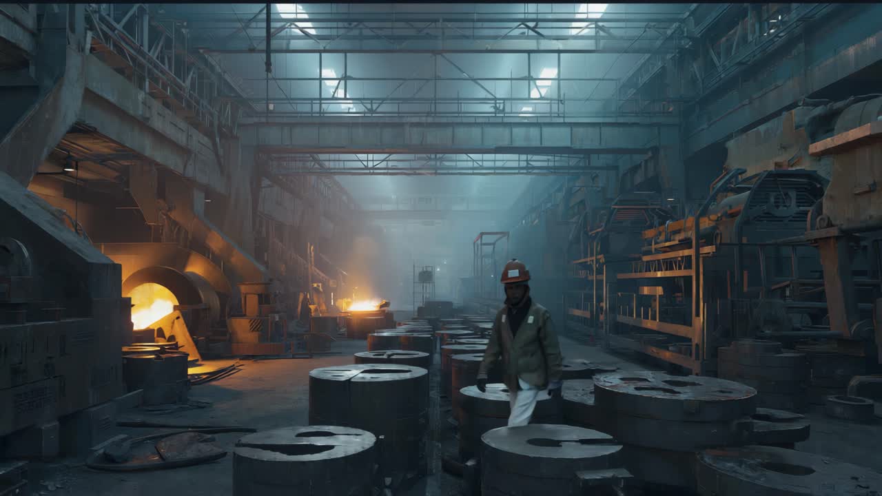 Worker in a Steel Mill