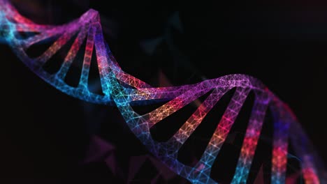 abstract shape of dna molecule animation background