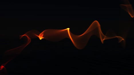 animation of flames moving along path on black background