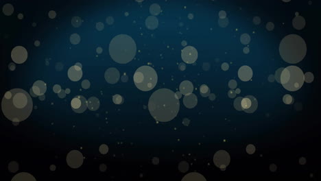 animación de manchas de luz grises que caen sobre un fondo azul oscuro