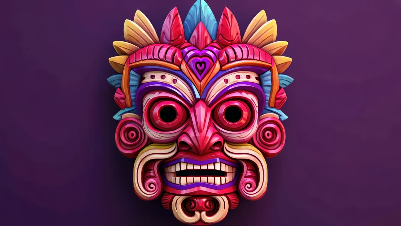 Vibrant Abstract Tribal Mask