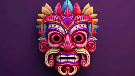 vibrant abstract tribal mask