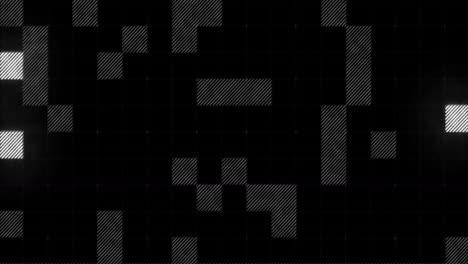 animación de fondo negro en movimiento con formas blancas