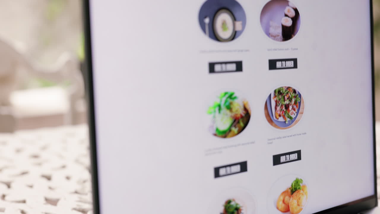 portátil, sitio web de un supermercado