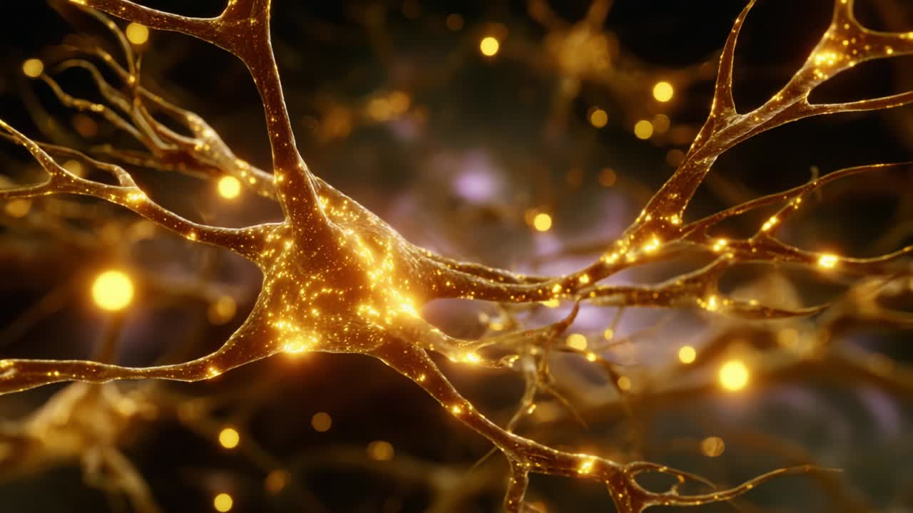 A Stunning Visualization of Neurons Showcasing Interconnectedness and Complexity as Glowing Synapses Illuminate the Intricate Neural Network and Reveal the Marvels of Cellular Communication in the Brain