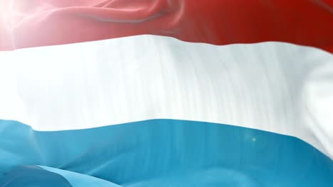 luxembourg flag slow waving background. 4k close up flag waving. seamless loop