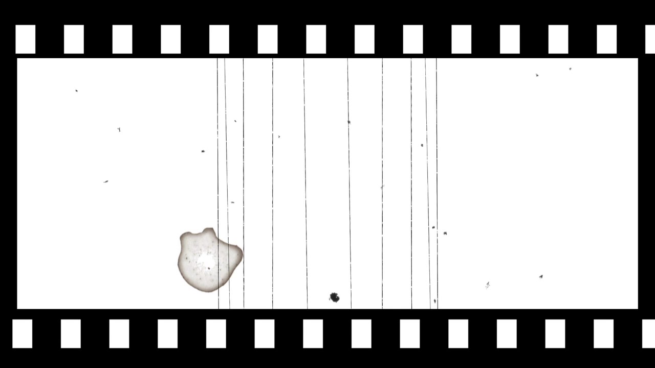 Vintage Filmstreifen-Overlay mit Kratzern und Staubeffekt.