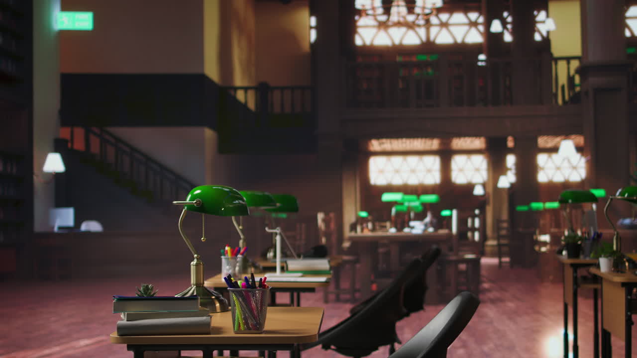 빈티지 도서관 인테리어