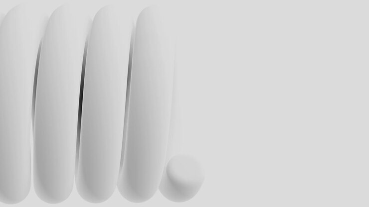 Abstract White Curves