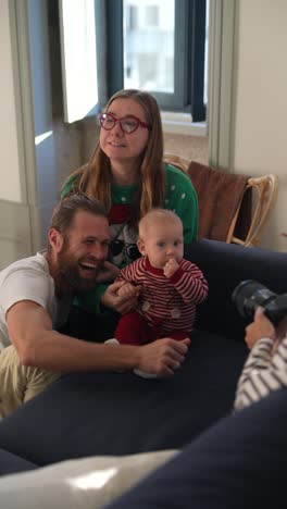 family portrait session with a baby