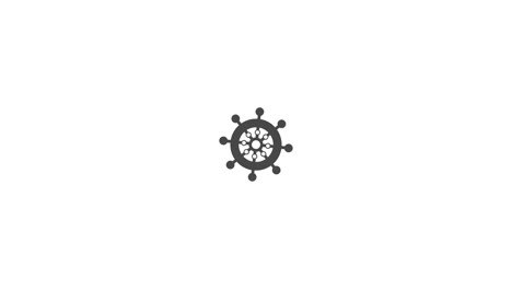 car steering wheel controller animated cartoon icon with alpha channel