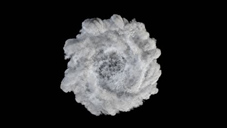 colored smoke in circular motion / twisting smoke.