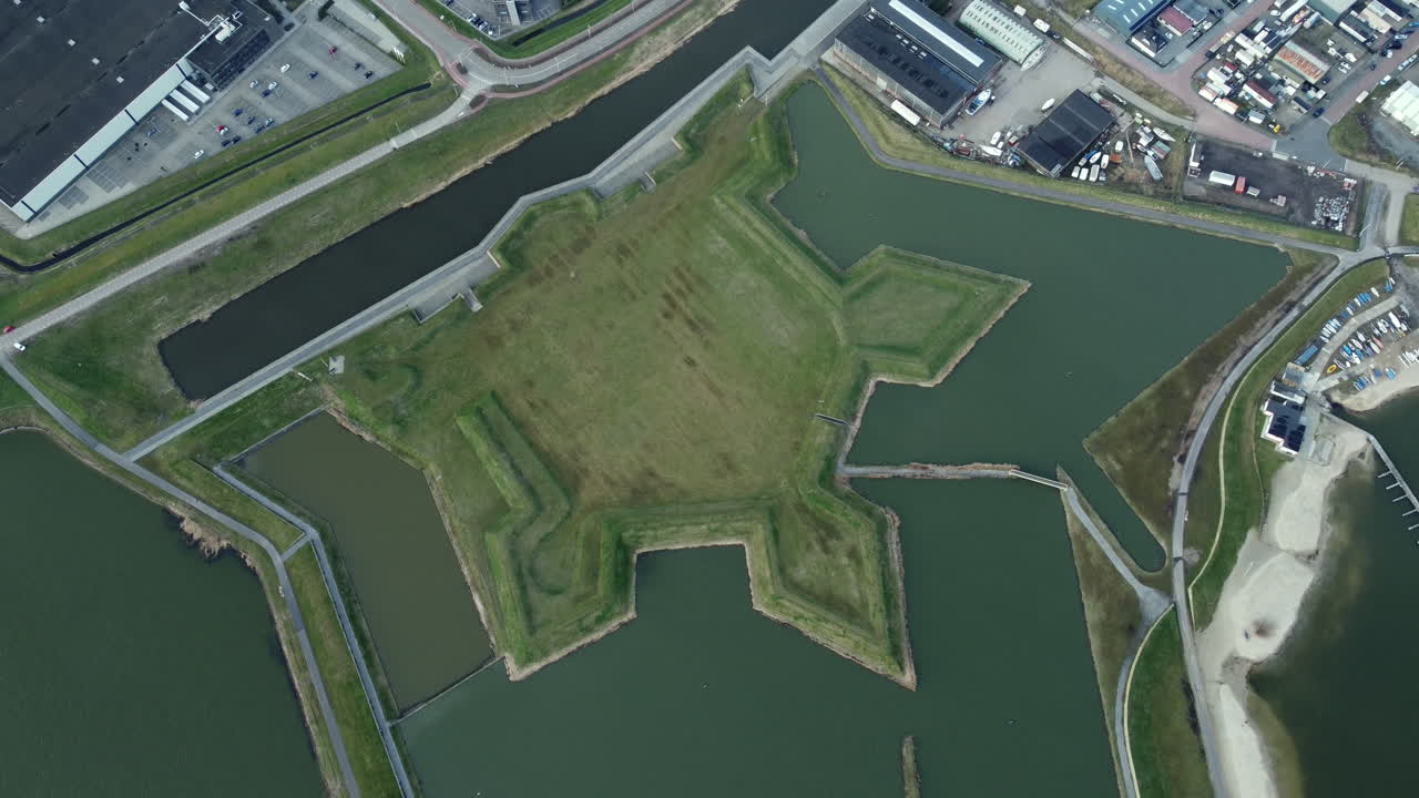 Aerial View of a Historical Fortress