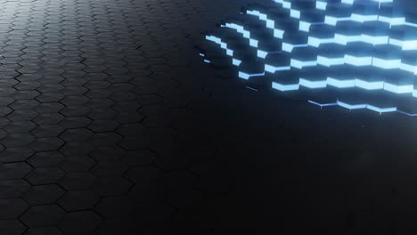 vj loop hexagon glow digital background