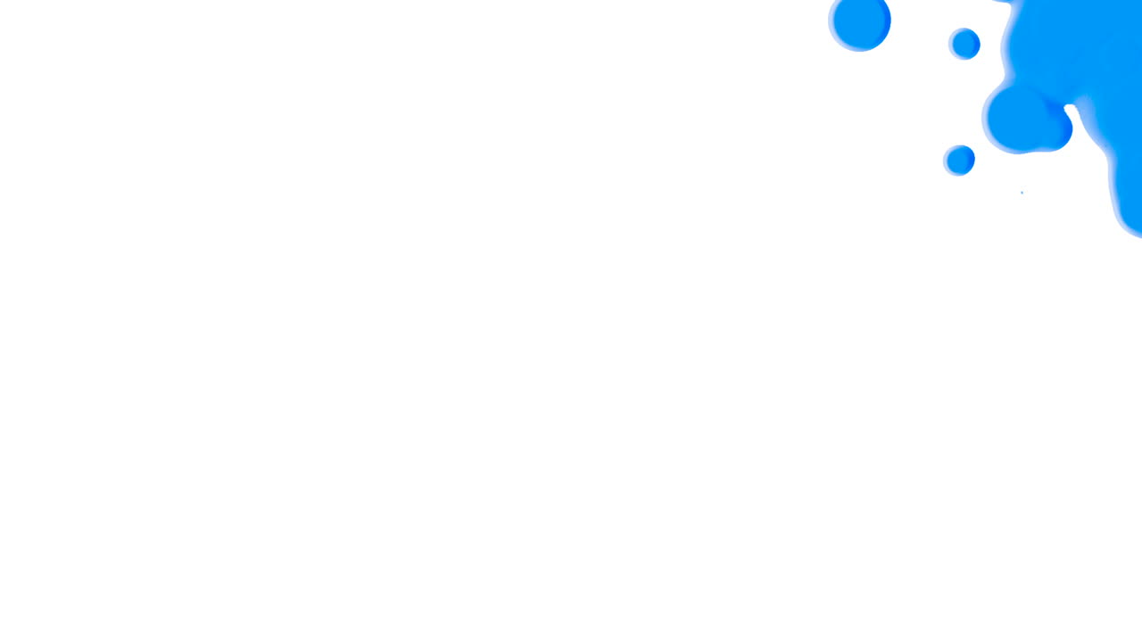 애니메이션 모션 추상 파란색 액체 반점 흰색 스플래시 배경 2