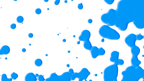 animation motion abstract blue liquid spots white splash background 2