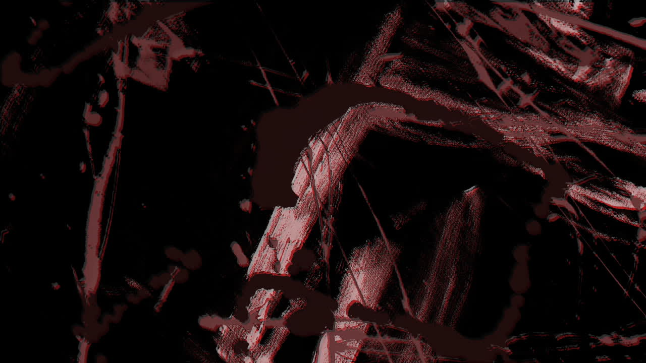 검은색 배경에 보라색 텍스처와 복사 공간을 이동하고 변경하는 애니메이션