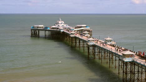 Editorial:-Llandudno,-North-Wales,-People-Walking-on-Pier,-August-15th-2020