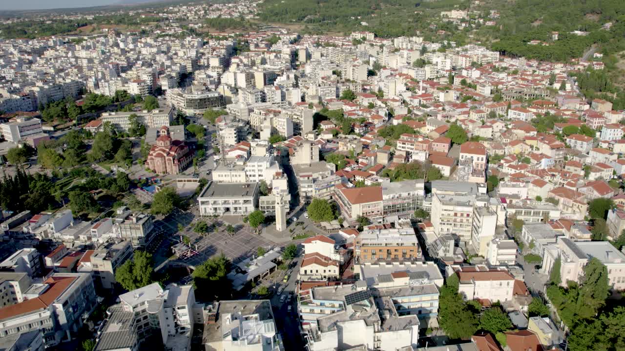Aerial View of a City in Greece