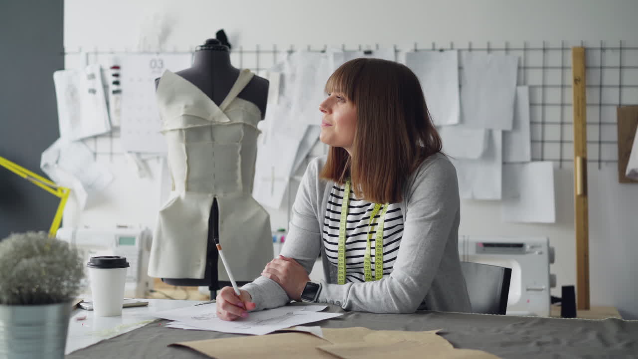 diseñador de moda en el trabajo