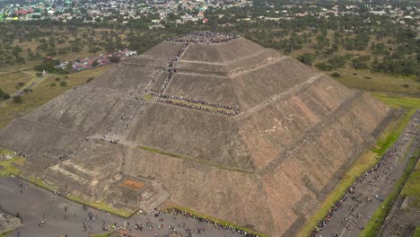 aerial: teotihuacan, mexico, pyramids