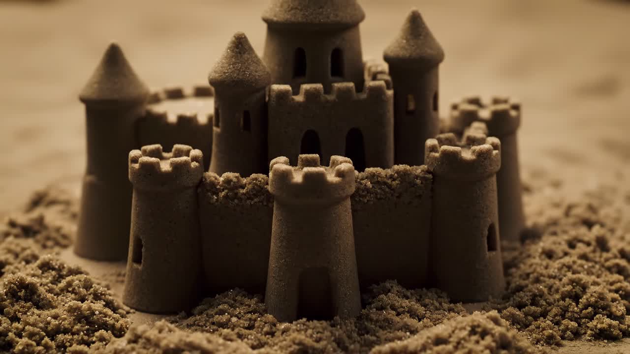 Sandslot på stranden