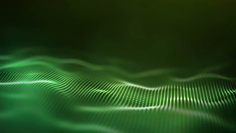 green energy wave animation. 4k seamless loop