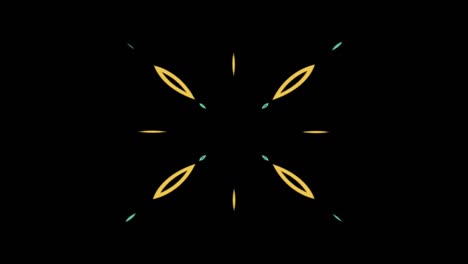 fondo de movimiento de patrón gráfico de caleidoscopio colorido