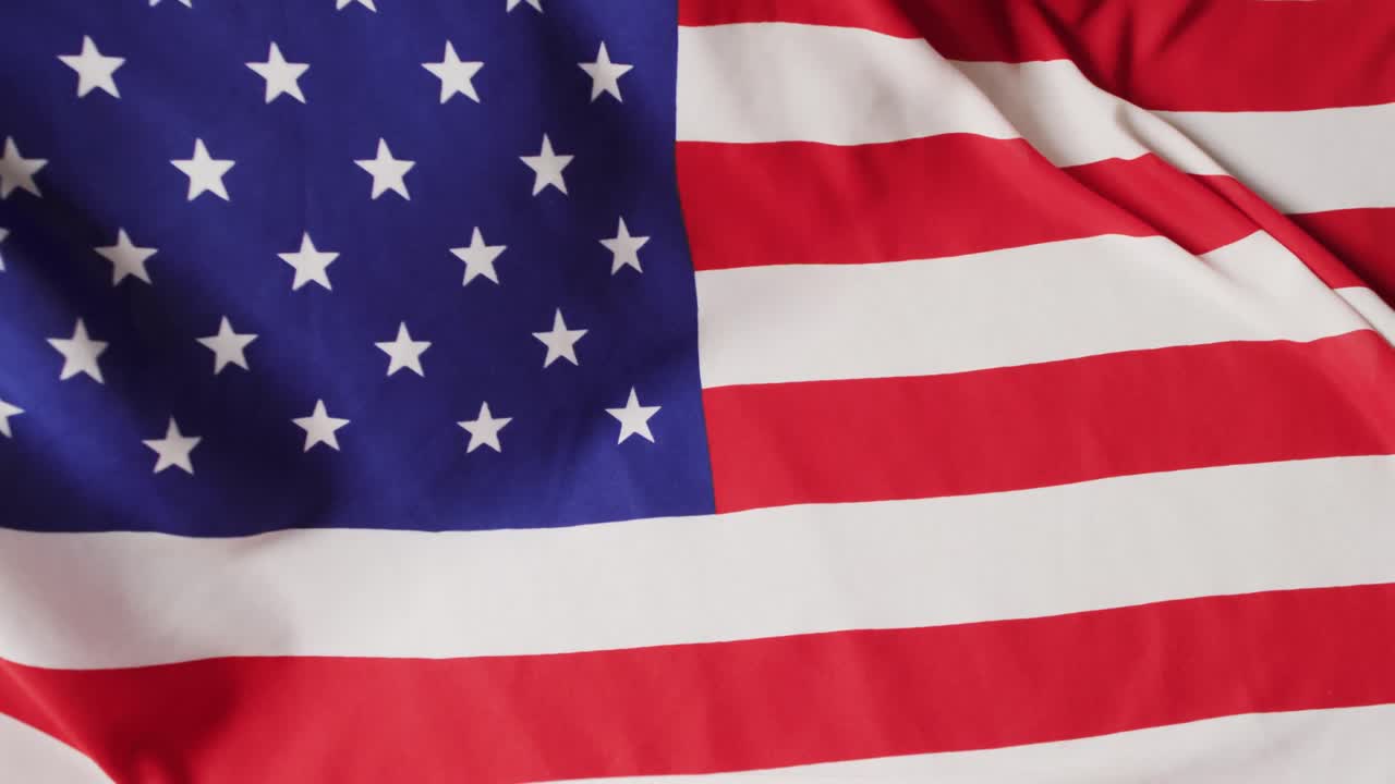 animación de la bandera de los ee.uu. con espacio de copia