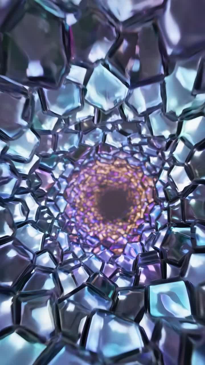 Abstract Geometric Cube Tunnel Vortex