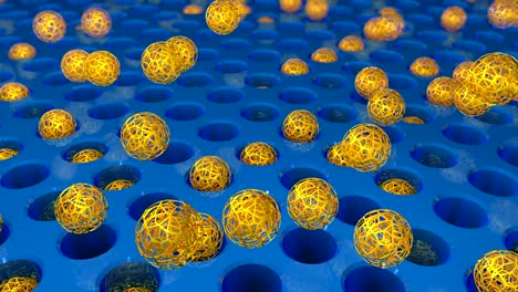 animación abstracta en 3d de figuras geométricas en movimiento. en bucle.