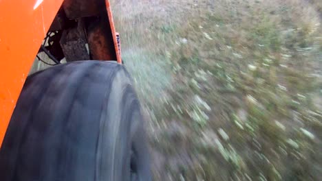 tractor in a field