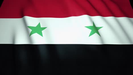 waving realistic syria flag background. loop animation