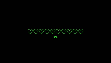 animation colorful loading bar on black background.