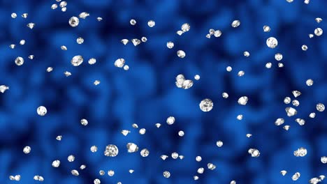 diamonds gems falling down on blue loop background green screen brilliance crystal gem jewel jewelry