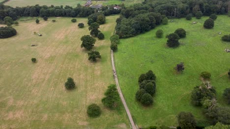 aerial past goodnestone park stately home and garden lawns