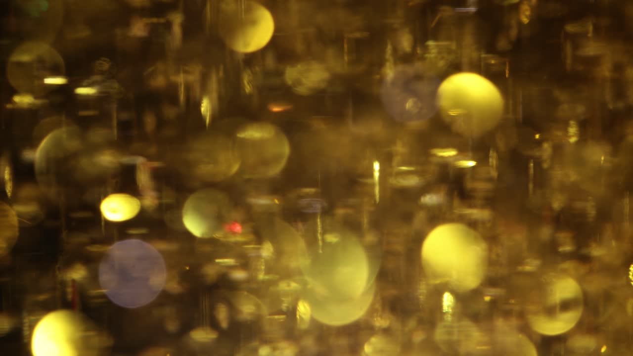 Abstract golden bokeh lights